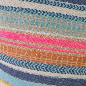 Denim Sherbet Stripe Large Square Cushion