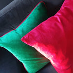 Load image into Gallery viewer, Cerise Pink Large Square Plush Velvet Cushion
