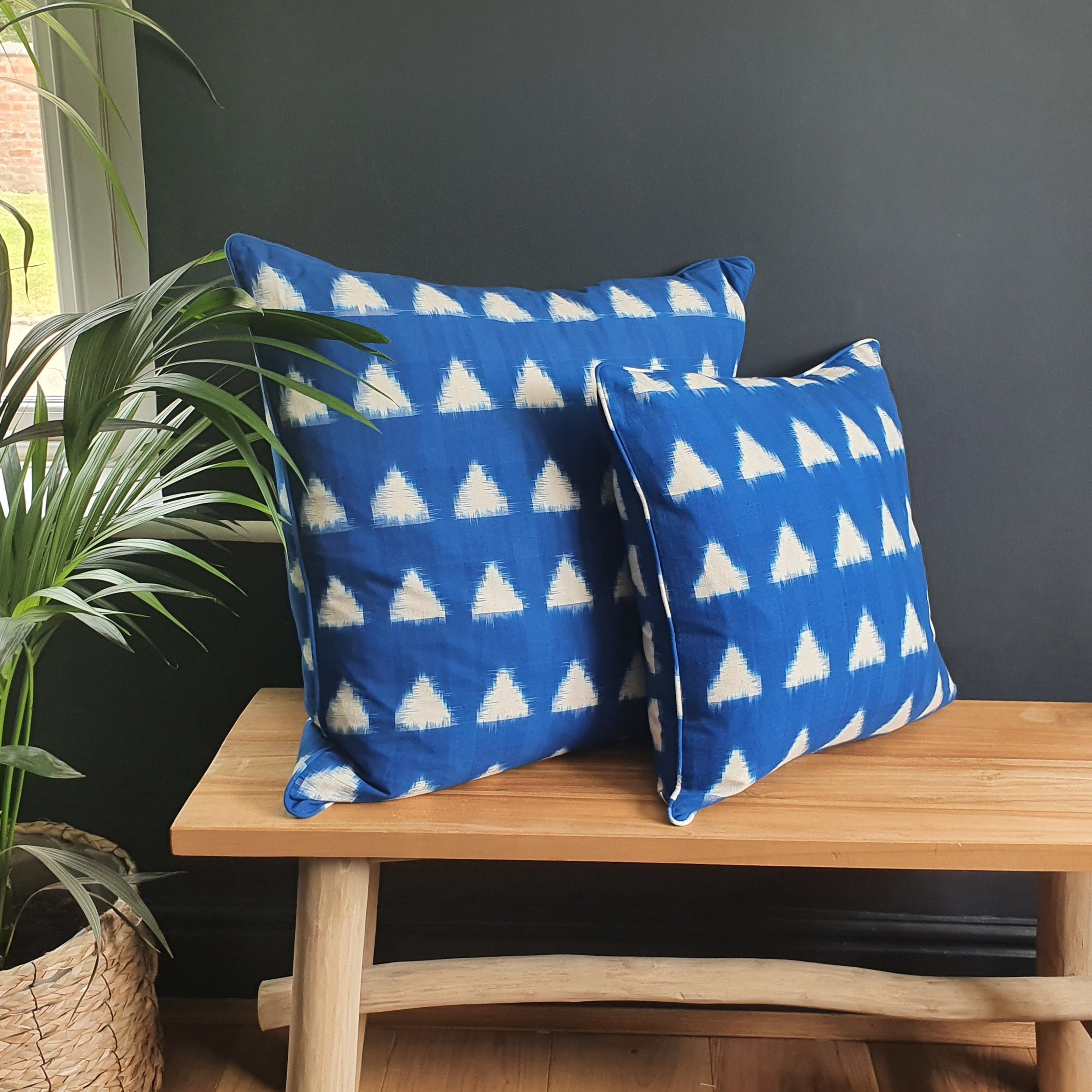 Constance Square Ikat Scatter Cushion with Piping