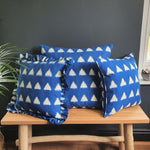 Load image into Gallery viewer, Constance Oversized Square Ikat Cushion with Piping
