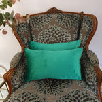 Load image into Gallery viewer, Magenta/Emerald Green Double-Sided Rectangular Plush Velvet Cushion
