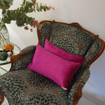 Load image into Gallery viewer, Magenta/Emerald Green Double-Sided Rectangular Plush Velvet Cushion
