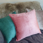 Load image into Gallery viewer, Peony Plush Velvet Large Square Cushion
