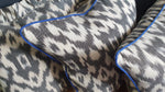 Load image into Gallery viewer, Staffa Square Cushion with Electric Blue piping
