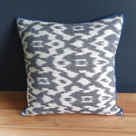 Load image into Gallery viewer, Staffa Square Cushion with Electric Blue piping
